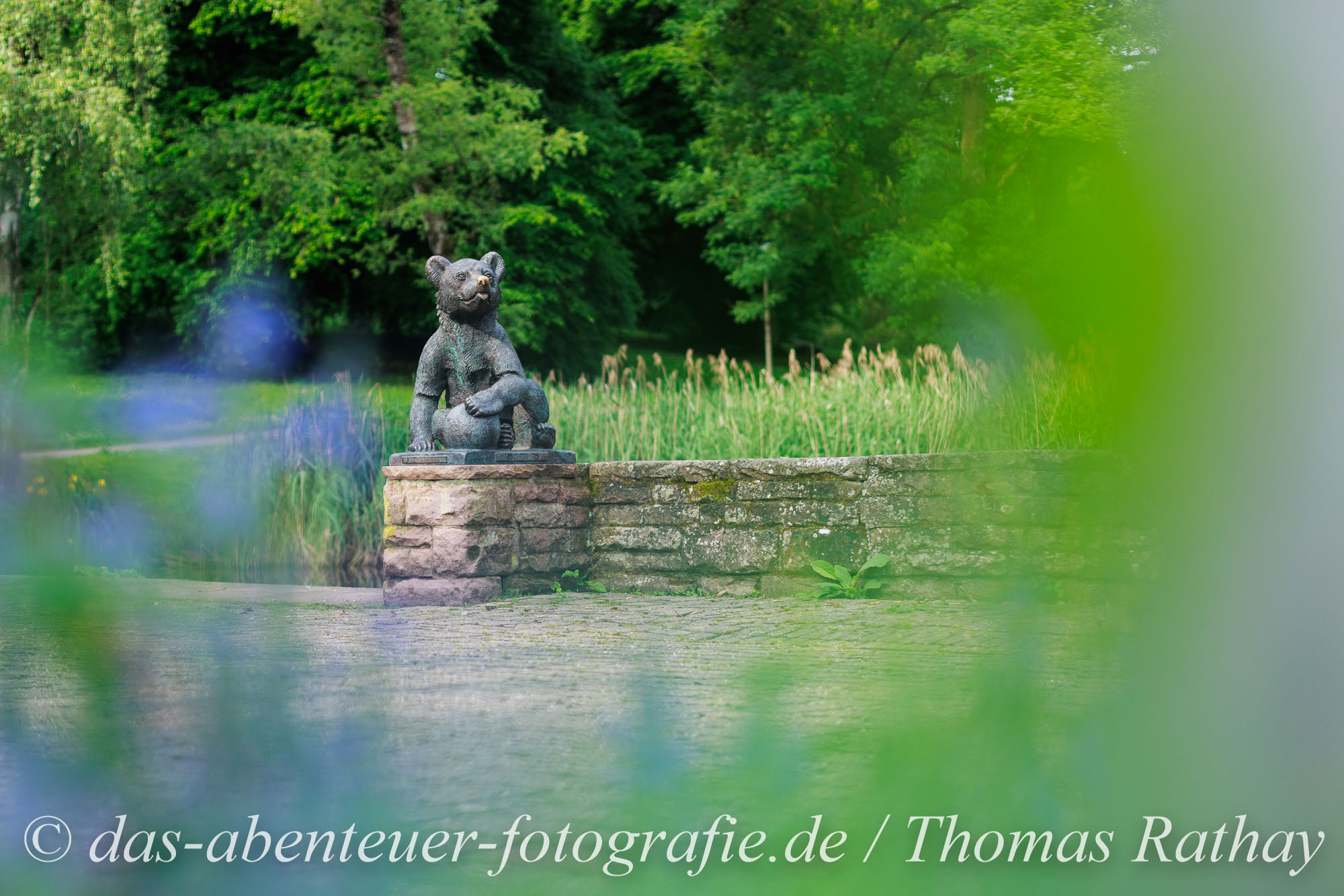 Plastik eines Bären in Stuttgart-Rohr am See